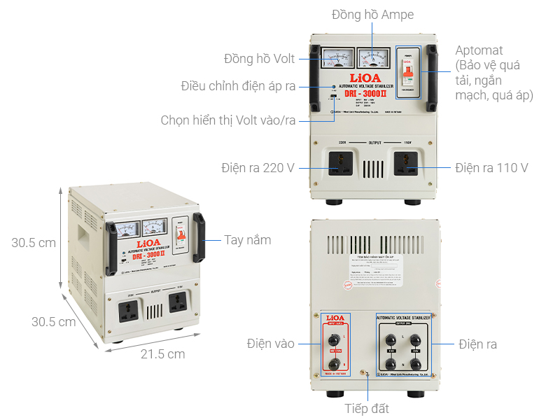 Hướng dẫn sử dụng Ổn áp Lioa hiệu quả, an toàn